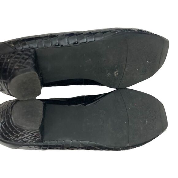 J RENEE BLACK ALLIGATOR BUCKLE LOW HEELS / SZ: 9 - Picture 6 of 9